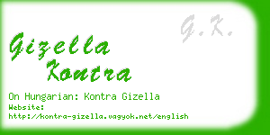 gizella kontra business card